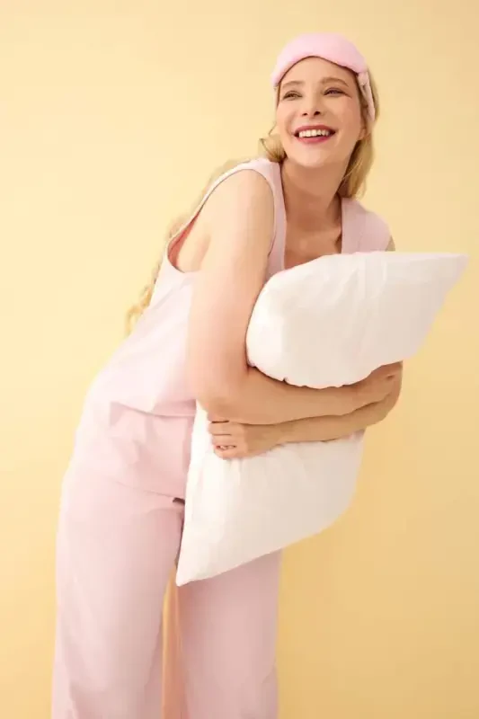 Angelino Ayollar Pushti Katta Razmer Penye Pastki Yuqori Komplekt - 2