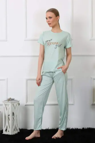 Angelino Ayollar Qisqa Yengli Pijama To'plami 4140 - 7