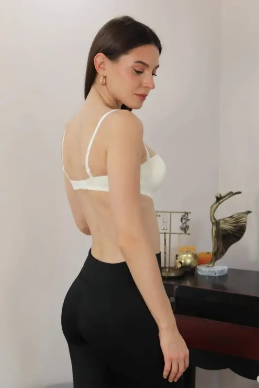 Angelino Ayollar Yarim Ko'taruvchi Simli Staplez Sutyen 4933 Ekru - 3