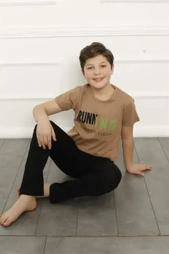 Angelino Baba Oğul Bej Aile Pijama Takım Ayrı Ayrı Satılır 50102 - 5