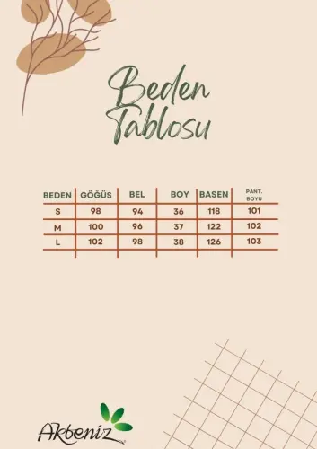 Angelino Baskılı Crop T-Shirt Pantolon Takım Kum Kahve - 6