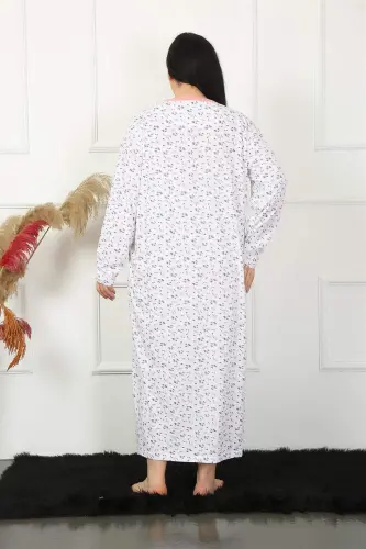 Angelino Big Long Sleeve White Mother Nightgown 1356 - 3