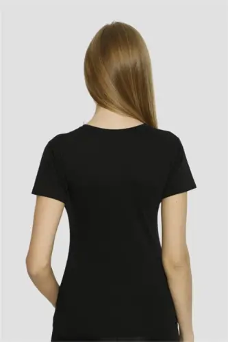 Angelino Black Lycra Crew Neck T-Shirt Set - 4