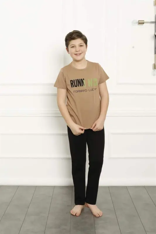 Angelino Boys Cotton Short Sleeve Pajama Set 20383 - 1