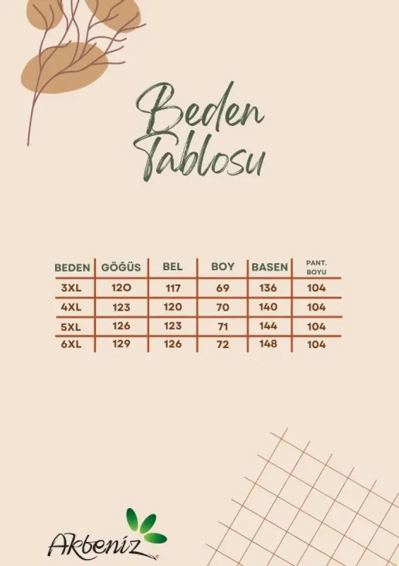 Angelino Büyük Beden Şerit Detaylı Kalın Uzun Kollu Kadın Pijama Takımı Haki - 3