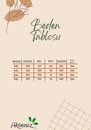 Angelino Büyük Beden Şerit Detaylı Kalın Uzun Kollu Kadın Pijama Takımı Lacivert - 3