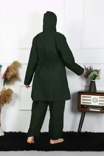 Angelino Büyük Beden Tesettür Mayo 60-62-64-66 Beden Haki 55015 - 4