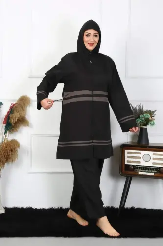 Angelino Büyük Beden Tesettür Mayo 7XL-8XL-9XL-10XL Siyah 55010 - BÜYÜKBEDENIZ (1)