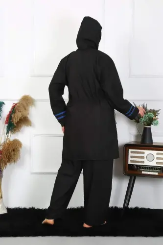 Angelino Büyük Beden Tesettür Mayo 7XL-8XL-9XL-10XL Siyah 55011 - 6