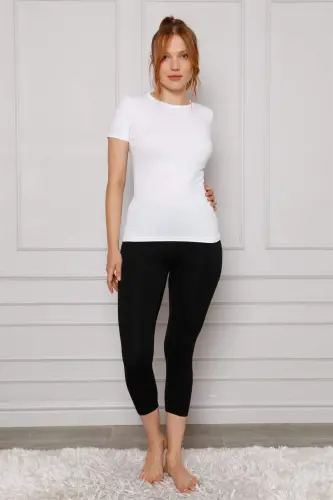 Angelino Combed Cotton Lycra Knee Length Tights 5875P - 1