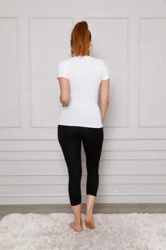 Angelino Combed Cotton Lycra Knee Length Tights 5875P - 3