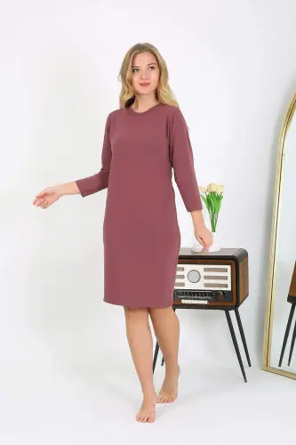 Angelino Cotton Home Dress Tunic Nightgown Crimson 13132 - 1