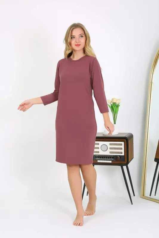 Angelino Cotton Home Dress Tunic Nightgown Crimson 13132 - 1