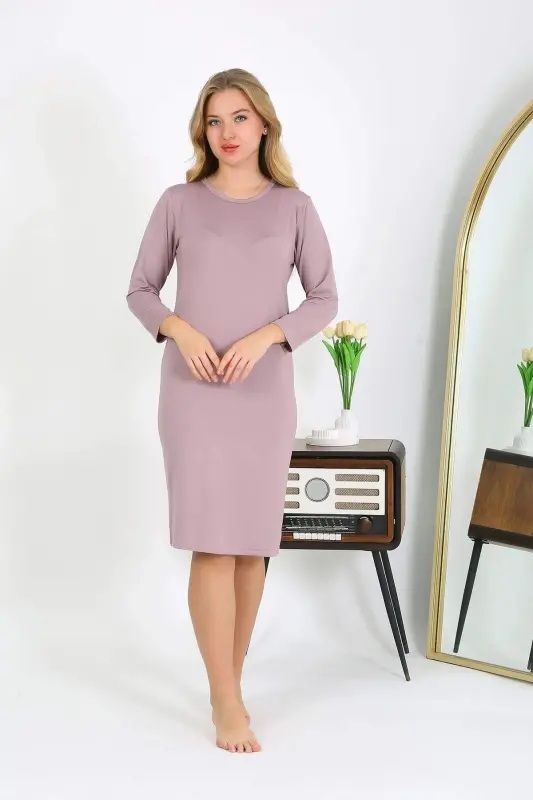 Angelino Cotton Home Dress Tunic Nightgown Powder 13132 - 6
