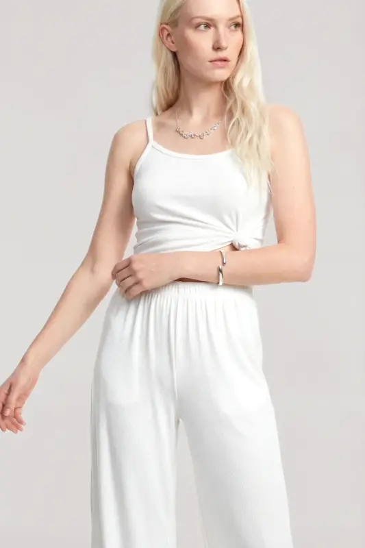 Angelino Длинный кимоно-комплект из 3 предметов, экрю - 4