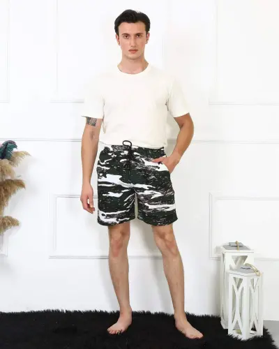 Angelino Erkak Lakost Qora Short 27487 - 16