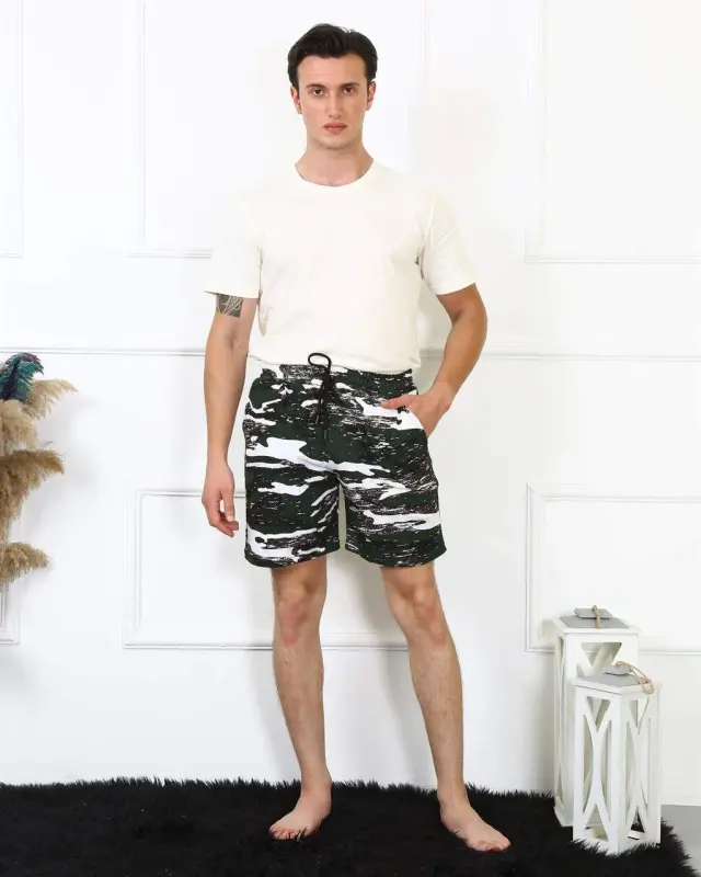 Angelino Erkak Lakost Qora Short 27487 - 8