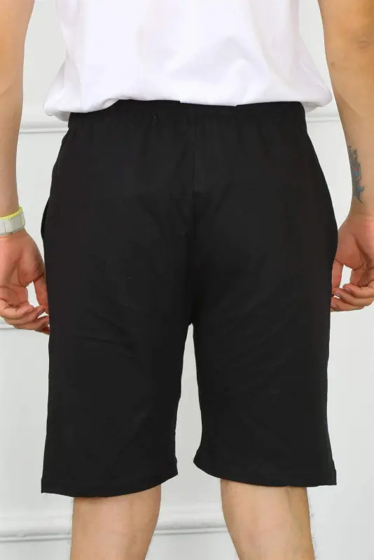 Angelino Erkak Paxta Qora Short 27484 - 6