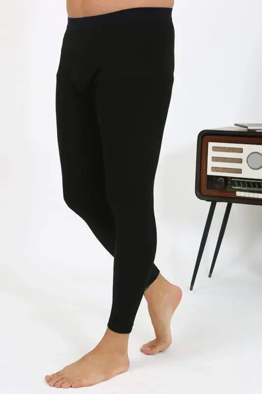 Angelino Erkak Termal Tayt Qishki Tek Pastki Ichki Kiyim Qora 27552 - 12