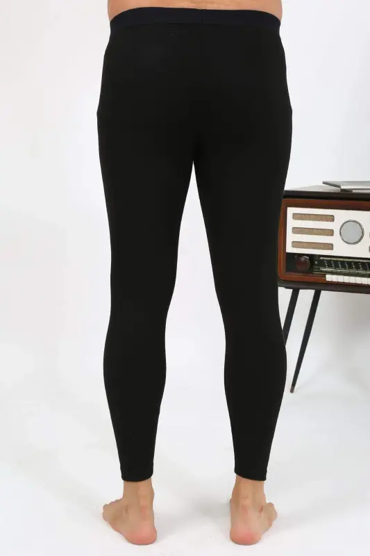 Angelino Erkek Termal Tayt Kışlık Tek Alt İçlik Siyah 27552 - 7