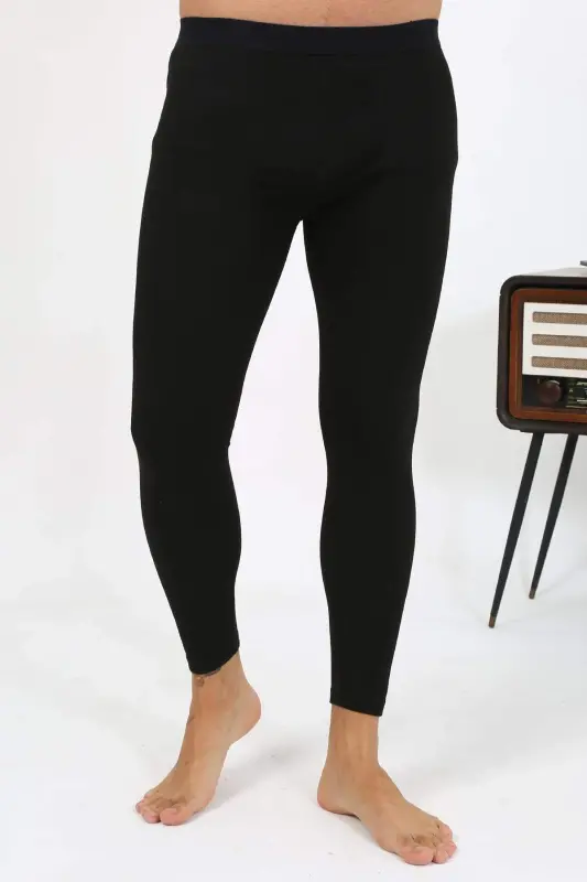 Angelino Erkek Termal Tayt Kışlık Tek Alt İçlik Siyah 27552 - 13