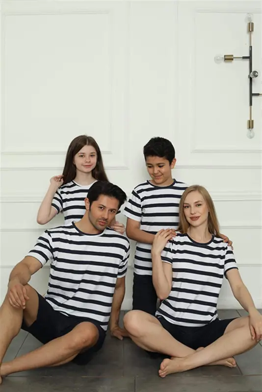Angelino Family Combed Shorts Pajamas Set (father - son ) 50116 Sold Separately. Prices are Different - 1