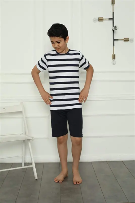Angelino Family Combed Shorts Pajamas Set (father - son ) 50116 Sold Separately. Prices are Different - 18