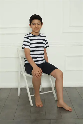 Angelino Family Combed Shorts Pajamas Set (father - son ) 50116 Sold Separately. Prices are Different - 19