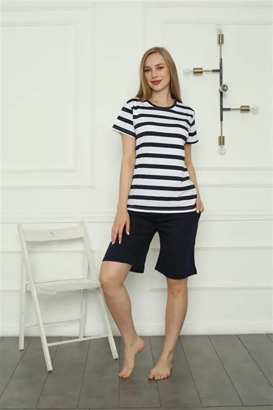 Angelino Family Combed Shorts Pajamas Set (mother - daughter) 50116 Sold Separately. Prices are Different - 20