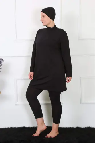 Angelino Full Coverage Plus Size Black Swimsuit 32026 - 7