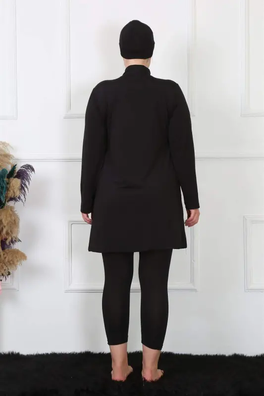 Angelino Full Coverage Plus Size Black Swimsuit 32026 - 4