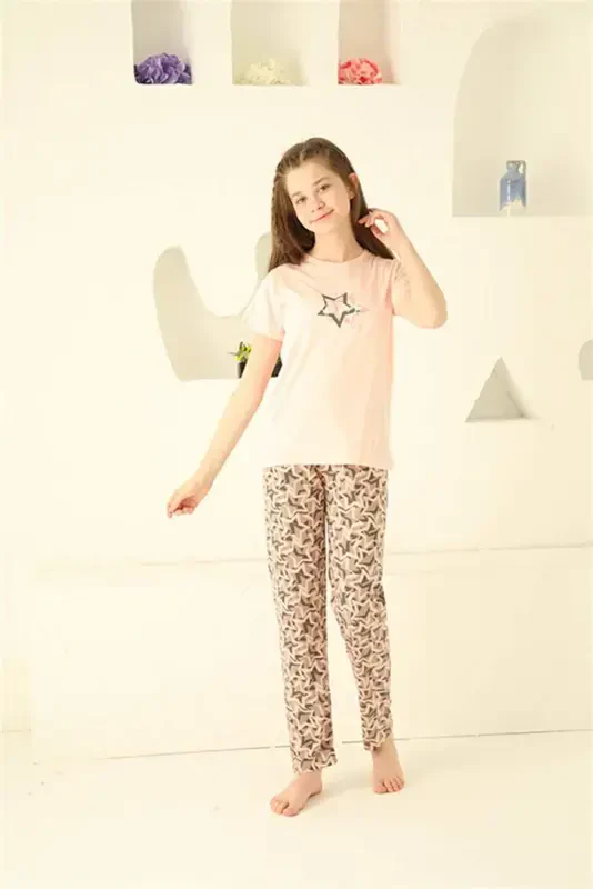 Angelino Girls Cotton Short Sleeve Pajama Set 20364 - 6