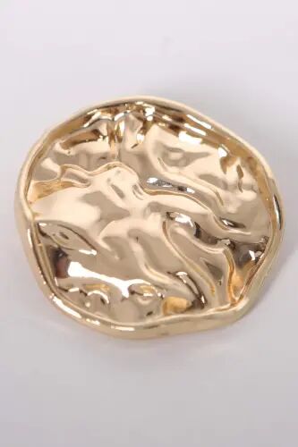 Angelino Gold Burishgan Qayrilma Dizaynli Brosh - 3