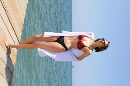 Angelino Ichki kiyim ayollar Kimono Pareo Plyaj koʻylak Oq 38049 - 4