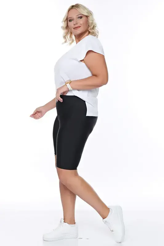 Angelino Juda Hajmdagi Shiny Disco Short Leggings 24652 - 6