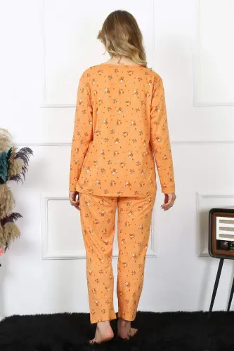 Angelino Kadın 4XL-5XL-6XL-7XL-8XL Büyük Beden Uzun Kol Pijama Takım 75014 - 4