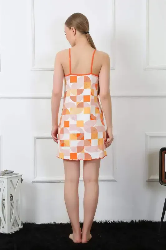 Angelino Kadın İp Askılı Penye Gecelik 405 - 4