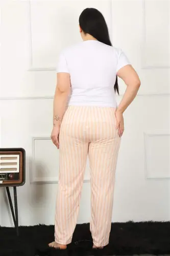 Angelino Kadın Pamuklu Büyük Beden Alt Pijama 27453 - 4