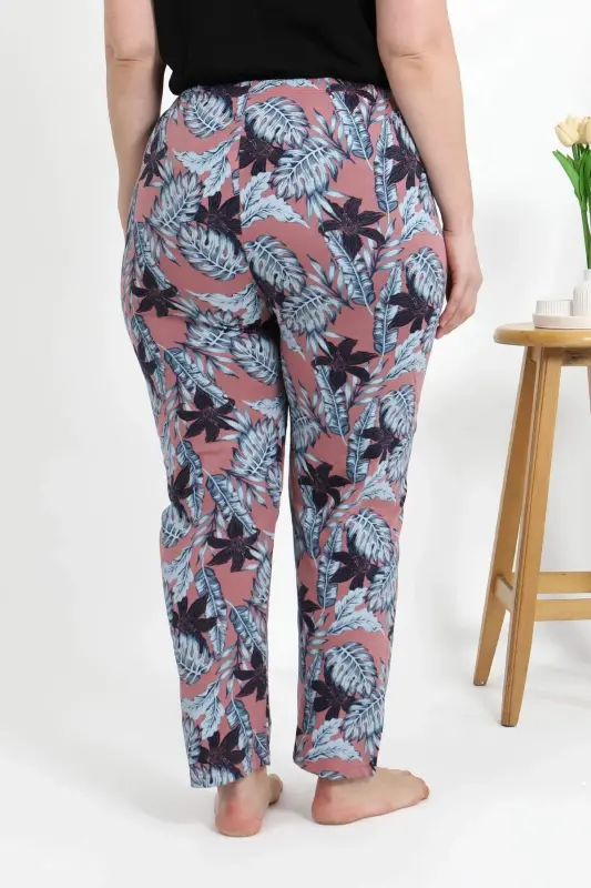 Angelino Kadın Pamuklu Büyük Beden Alt Pijama 27557 Somon - 6