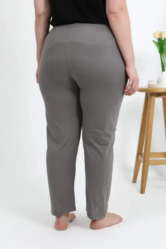 Angelino Kadın Pamuklu Büyük Beden Alt Pijama 27559 Vizon - 6