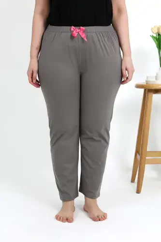 Angelino Kadın Pamuklu Büyük Beden Alt Pijama 27559 Vizon - 7