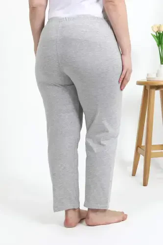 Angelino Kadın Pamuklu Büyük Beden Alt Pijama 27560 Gri - 7