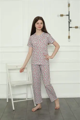 Angelino Kız Çocuk Penye Pijama Takım 20409 - BÜYÜKBEDENIZ (1)