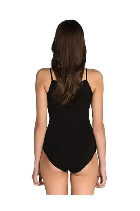 Angelino Lingerie Women's Black Lycra String Strappy Hook and Eye Body 2 Pack - 4