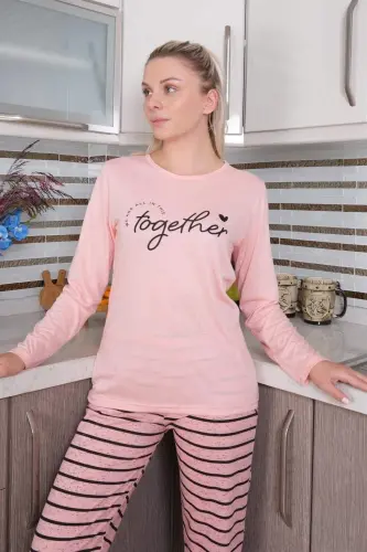 Angelino Lingerie Women's Jersey Long Sleeve Pajama Set 4190 - 1