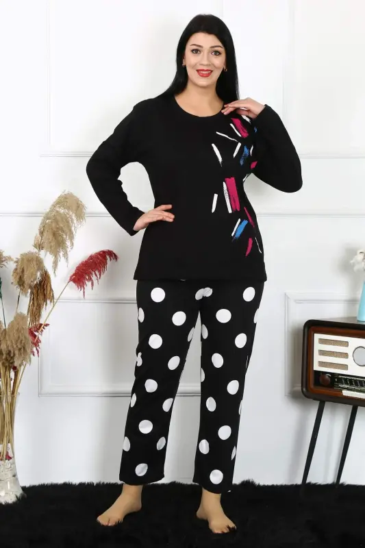 Angelino Lingerie Women's Plus Size Cotton Long Sleeve Pajama Set 202215 - 5