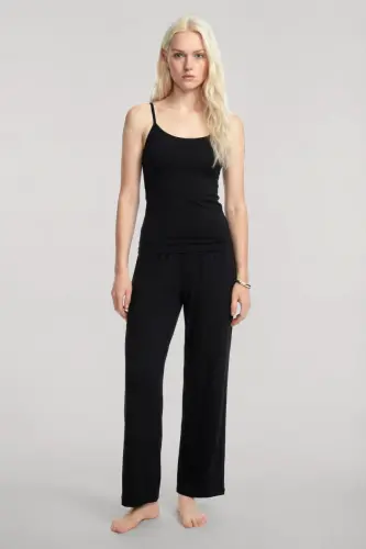 Angelino Long Kimono 3-Piece Set Black - 4