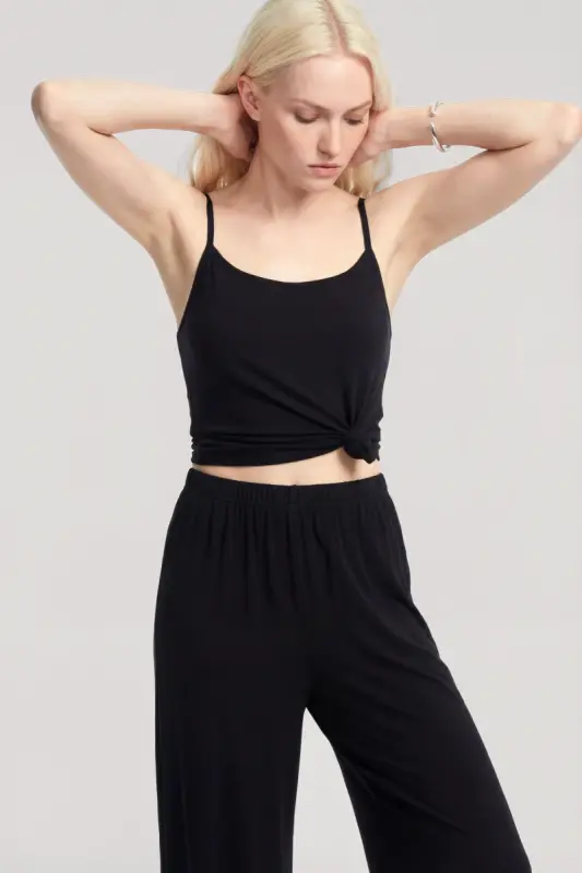 Angelino Long Kimono 3-Piece Set Black - 6