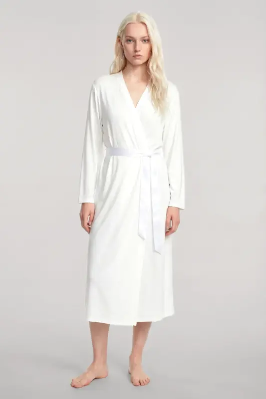 Angelino Long Kimono 3-Piece Set Ecru - 3