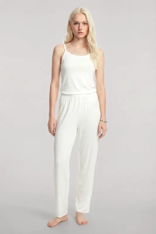 Angelino Long Kimono 3-Piece Set Ecru - 5